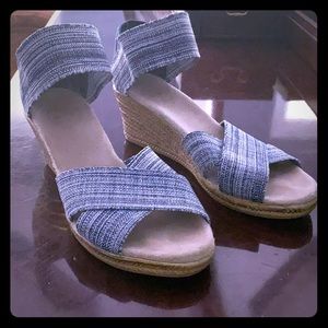 Charleston Shoe Company Blue Indigo platforms